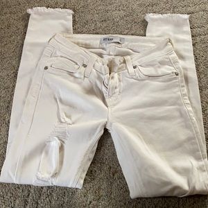 Gently worn white jeans